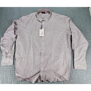 UNTUCKit Monello WF Shirt Mens 3XLT Classic Red Plaid Long Sleeve Button Up